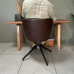 Silla Giratoria Italia Frida Café Oscuro