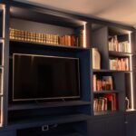 Mueble a Muro Proyecto Youlton TV Oscuro