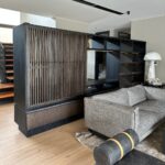 Mueble a Muro Proyecto Polo Bar divisor de ambientes