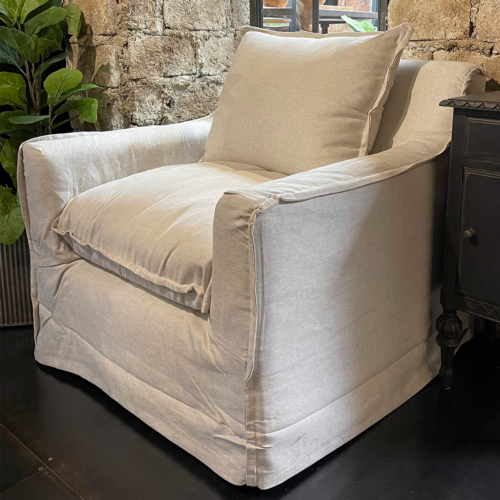 Sillón y Pouf Santo Concilio Blanco Hueso