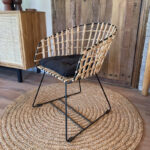 Silla Ratán Fierro Negro