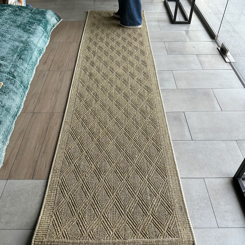 2-DT10.jpg Alfombra Pasillo Sisal Diamantes Natural - Imagen 1
