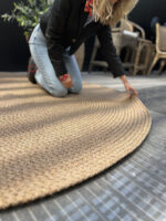 Alfombra redonda Lavable Virginia Ocre - Imagen 4