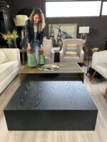 Mesa de Centro Aura Negro y dorado