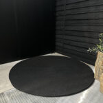 Alfombra redonda Lavable Virginia Black