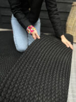 Alfombra redonda Lavable Virginia Black - Imagen 2