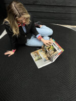 Alfombra redonda Lavable Virginia Black - Imagen 3