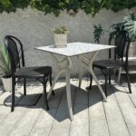 Mesa Ivy cuadrada Terrazo beige