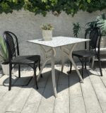 Mesa Ivy cuadrada Terrazo beige