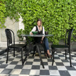 Mesa Ivy redonda Terrazo Negro