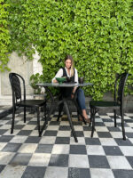 Mesa Ivy redonda Terrazo Negro