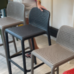Taburete Italiano Lido Grafito- Nardi Italia - Imagen 2
