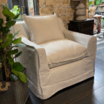Sillón y Pouf Santo Concilio Blanco Hueso - Imagen 4