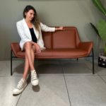 Sofy Sillon Cuero y Metal - Imagen 4