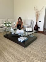 Mesa de Centro Roble Americano – Cristal